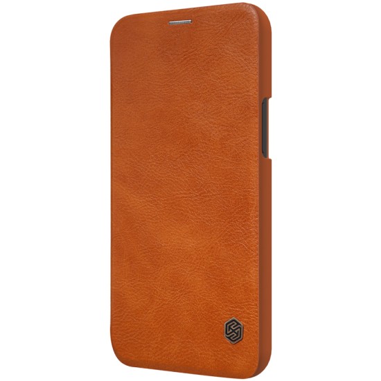 Husa pentru iPhone 12 mini - Nillkin QIN Leather Case - Brown