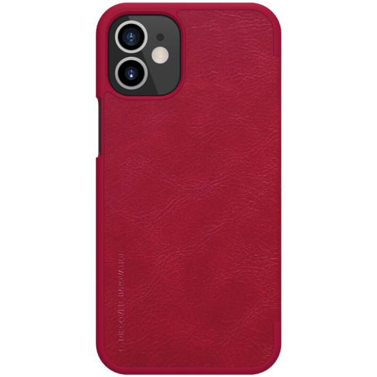 Husa pentru iPhone 12 mini - Nillkin QIN Leather Case - Red