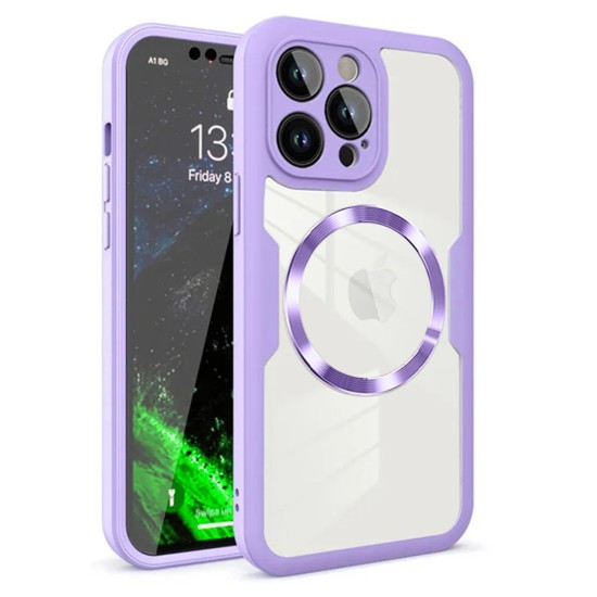 Husa pentru iPhone 12 Pro + Folie - Techsuit ColorVerse 360 MagSafe Series - Purple