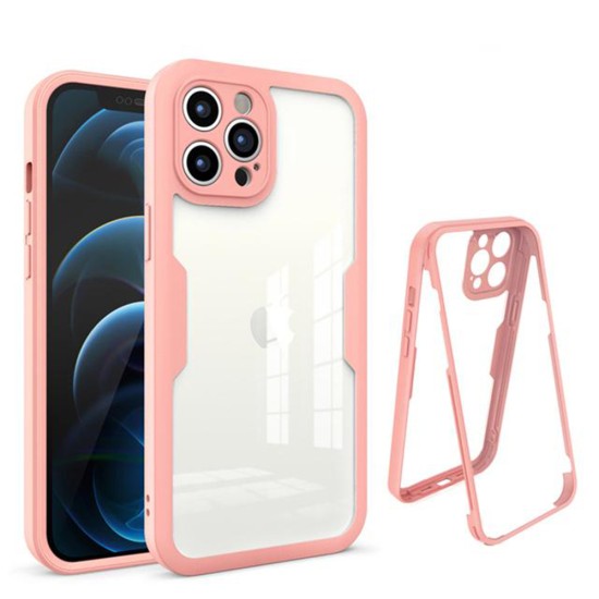 Husa pentru iPhone 12 Pro Max + Folie - Techsuit ColorVerse 360 Series - Pink