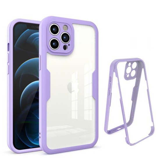 Husa pentru iPhone 12 Pro Max + Folie - Techsuit ColorVerse 360 Series - Purple