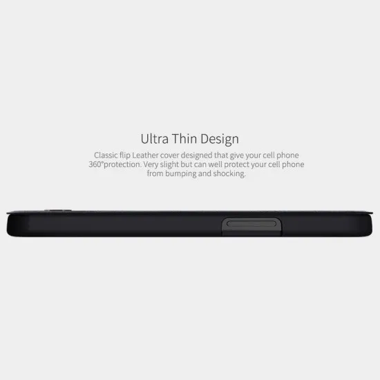 Husa pentru iPhone 12 Pro Max - Nillkin QIN Leather Case - Black Husa pentru iPhone 12 Pro Max - Nillkin QIN Leather Case - Black