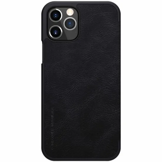 Husa pentru iPhone 12 Pro Max - Nillkin QIN Leather Case - Black Husa pentru iPhone 12 Pro Max - Nillkin QIN Leather Case - Black