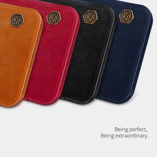 Husa pentru iPhone 12 Pro Max - Nillkin QIN Leather Case - Black Husa pentru iPhone 12 Pro Max - Nillkin QIN Leather Case - Black