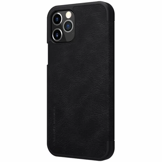 Husa pentru iPhone 12 Pro Max - Nillkin QIN Leather Case - Black Husa pentru iPhone 12 Pro Max - Nillkin QIN Leather Case - Black