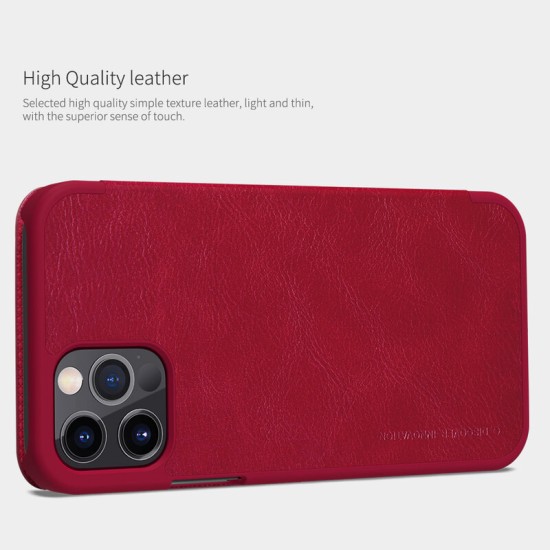 Husa pentru iPhone 12 Pro Max - Nillkin QIN Leather Case - Red