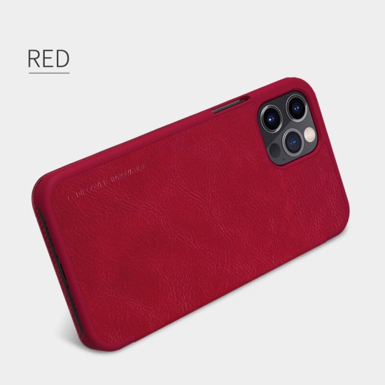 Husa pentru iPhone 12 Pro Max - Nillkin QIN Leather Case - Red