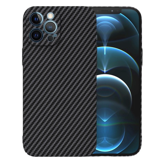 Husa pentru iPhone 12 Pro Max - Techsuit Carbonite FiberShell - Black