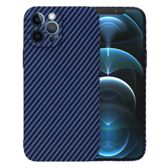 Husa pentru iPhone 12 Pro Max - Techsuit Carbonite FiberShell - Cyan