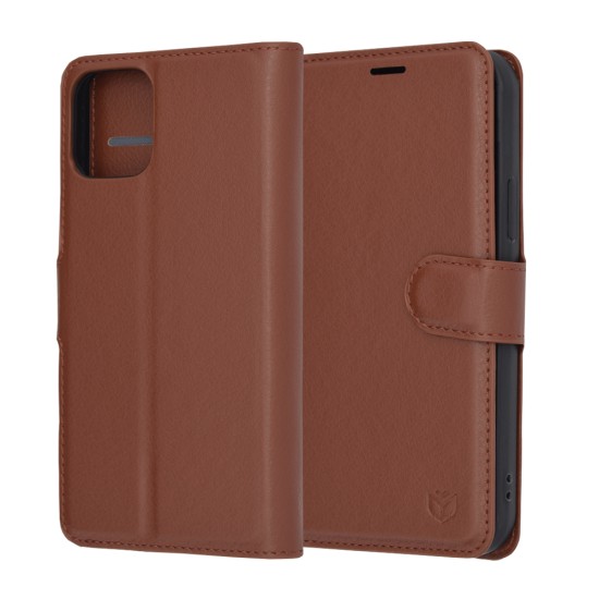 Husa pentru iPhone 12 Pro - Techsuit Leather Folio - Brown