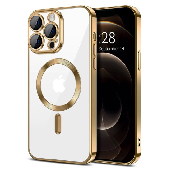 Husa pentru iPhone 12 Pro - Techsuit Luxury Crystal MagSafe - Gold