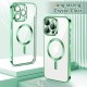 Husa pentru iPhone 12 Pro - Techsuit Luxury Crystal MagSafe - Light Green