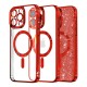 Husa pentru iPhone 12 Pro - Techsuit Luxury Glitter MagSafe - Red