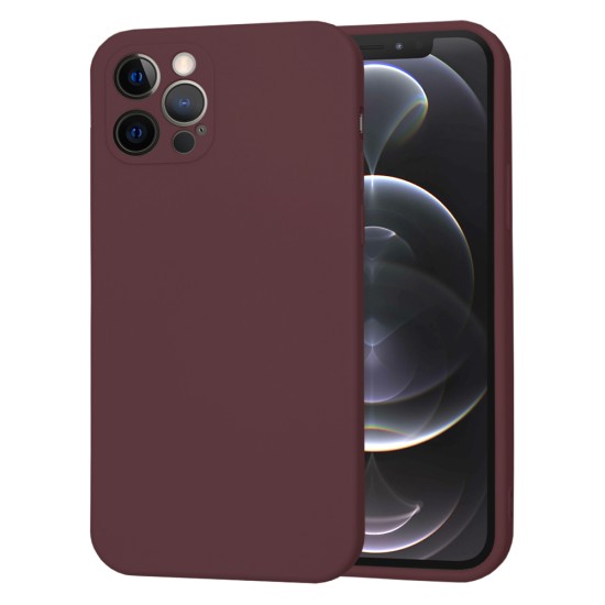 Husa pentru iPhone 12 Pro - Techsuit SoftFlex - Plum Red