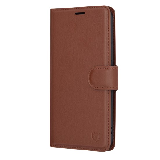 Husa pentru iPhone 12 - Techsuit Leather Folio - Brown