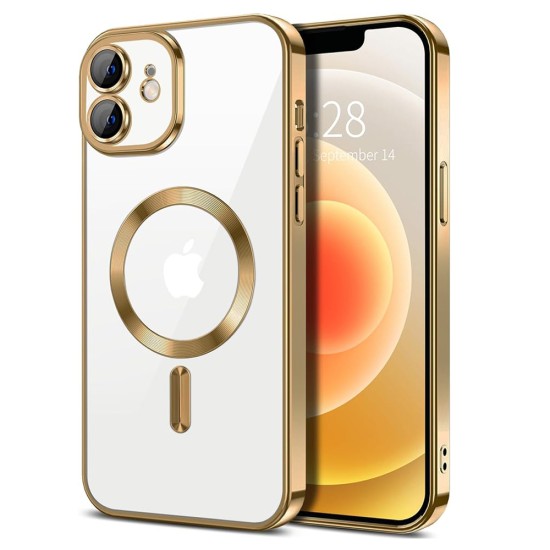 Husa pentru iPhone 12 - Techsuit Luxury Crystal MagSafe - Gold