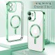 Husa pentru iPhone 12 - Techsuit Luxury Crystal MagSafe - Light Green