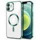 Husa pentru iPhone 12 - Techsuit Luxury Crystal MagSafe - Light Green