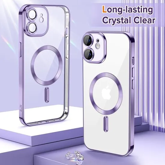 Husa pentru iPhone 12 - Techsuit Luxury Crystal MagSafe - Light Purple Husa pentru iPhone 12 - Techsuit Luxury Crystal MagSafe - Light Purple