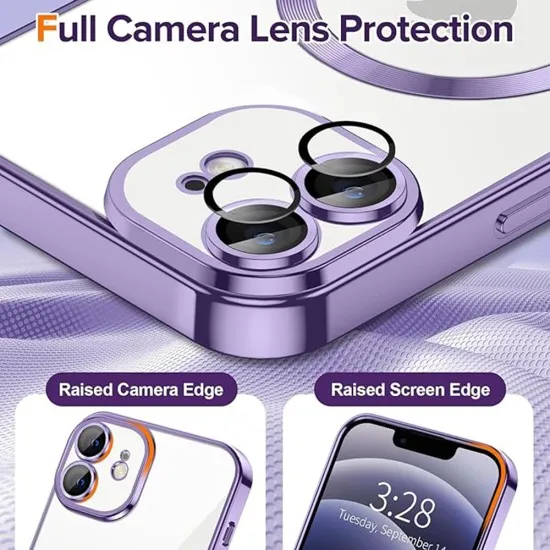 Husa pentru iPhone 12 - Techsuit Luxury Crystal MagSafe - Light Purple Husa pentru iPhone 12 - Techsuit Luxury Crystal MagSafe - Light Purple