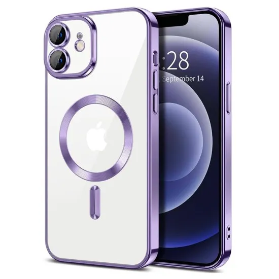Husa pentru iPhone 12 - Techsuit Luxury Crystal MagSafe - Light Purple Husa pentru iPhone 12 - Techsuit Luxury Crystal MagSafe - Light Purple