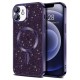 Husa pentru iPhone 12 - Techsuit Luxury Glitter MagSafe - Deep Purple