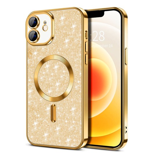 Husa pentru iPhone 12 - Techsuit Luxury Glitter MagSafe - Gold