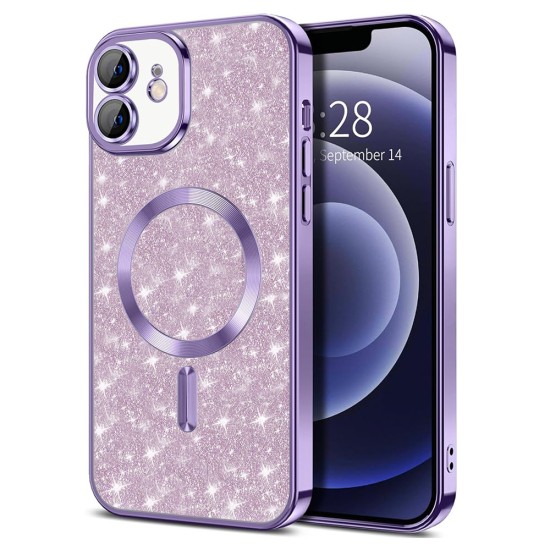 Husa pentru iPhone 12 - Techsuit Luxury Glitter MagSafe - Light Purple