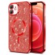 Husa pentru iPhone 12 - Techsuit Luxury Glitter MagSafe - Red