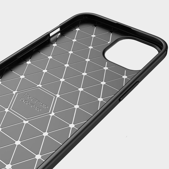 Husa pentru iPhone 13 mini - Techsuit Carbon Silicone - Black