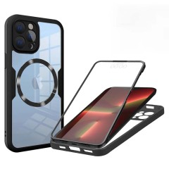 Husa pentru iPhone 13 Pro + Folie - Techsuit ColorVerse 360 MagSafe Series - Black Husa pentru iPhone 13 Pro + Folie - Techsuit ColorVerse 360 MagSafe Series - Black