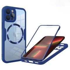 Husa pentru iPhone 13 Pro + Folie - Techsuit ColorVerse 360 MagSafe Series - Blue Husa pentru iPhone 13 Pro + Folie - Techsuit ColorVerse 360 MagSafe Series - Blue