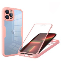 Husa pentru iPhone 13 Pro + Folie - Techsuit ColorVerse 360 Series - Pink Husa pentru iPhone 13 Pro + Folie - Techsuit ColorVerse 360 Series - Pink