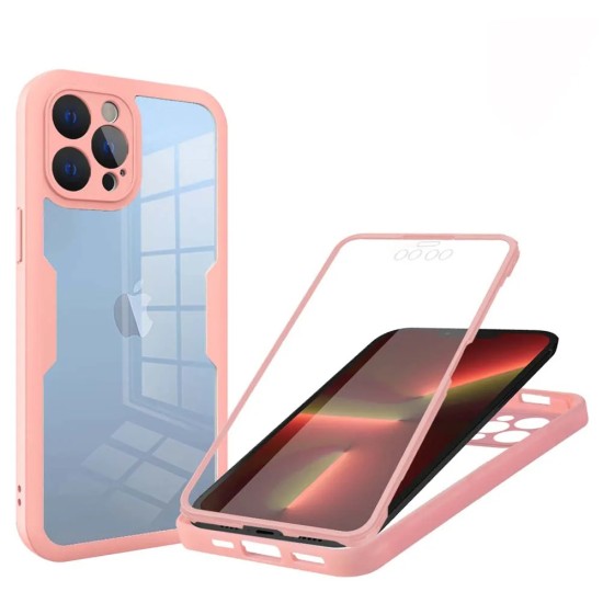 Husa pentru iPhone 13 Pro + Folie - Techsuit ColorVerse 360 Series - Pink