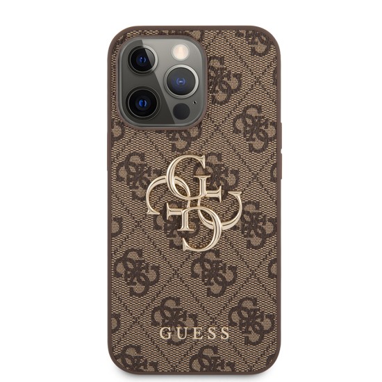 Husa pentru iPhone 13 Pro - Guess Hardcase 4G Big Metal Logo (GUHCP13L4GMGBR) - Brown