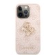 Husa pentru iPhone 13 Pro - Guess Leather 4G Metal Logo (GUHCP13L4GMGPI) - Pink