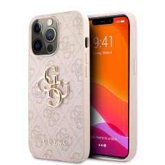 Husa pentru iPhone 13 Pro - Guess Leather 4G Metal Logo (GUHCP13L4GMGPI) - Pink Husa pentru iPhone 13 Pro - Guess Leather 4G Metal Logo (GUHCP13L4GMGPI) - Pink