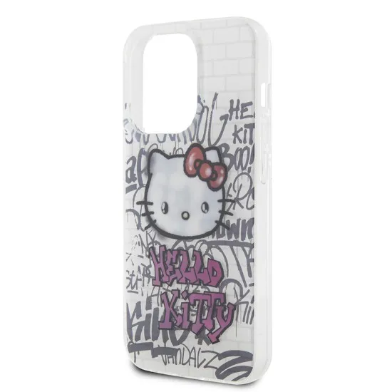 Husa pentru iPhone 13 Pro Max - Hello Kitty Hardcase IML Kitty On Bricks Graffiti (HKHCP13XHDGPHT) - White Husa pentru iPhone 13 Pro Max - Hello Kitty Hardcase IML Kitty On Bricks Graffiti (HKHCP13XHDGPHT) - White
