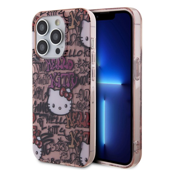 Husa pentru iPhone 13 Pro Max - Hello Kitty Hardcase IML Tags Graffiti (HKHCP13XHDGPTP) - Pink Husa pentru iPhone 13 Pro Max - Hello Kitty Hardcase IML Tags Graffiti (HKHCP13XHDGPTP) - Pink