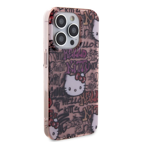 Husa pentru iPhone 13 Pro Max - Hello Kitty Hardcase IML Tags Graffiti (HKHCP13XHDGPTP) - Pink Husa pentru iPhone 13 Pro Max - Hello Kitty Hardcase IML Tags Graffiti (HKHCP13XHDGPTP) - Pink