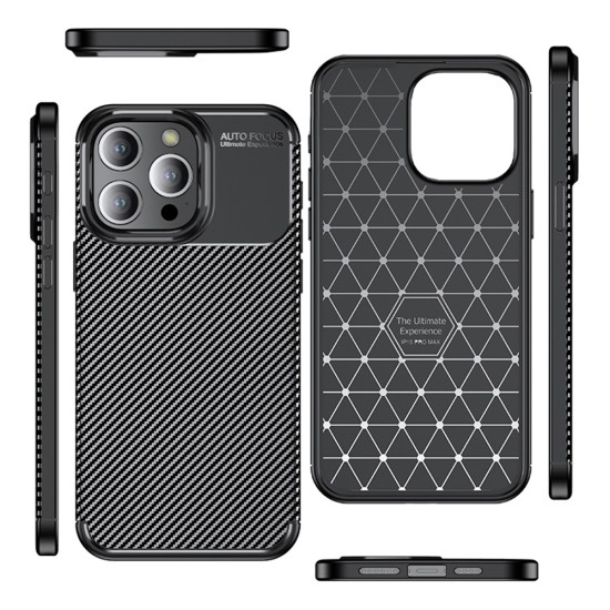 Husa pentru iPhone 13 Pro Max - Techsuit CarbonFiber - Black