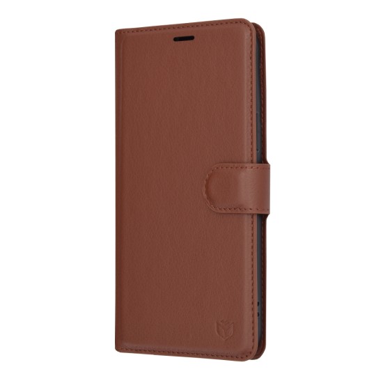 Husa pentru iPhone 13 Pro Max - Techsuit Leather Folio - Brown