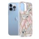 Husa pentru iPhone 13 Pro Max - Techsuit Marble Series - Pink Hex