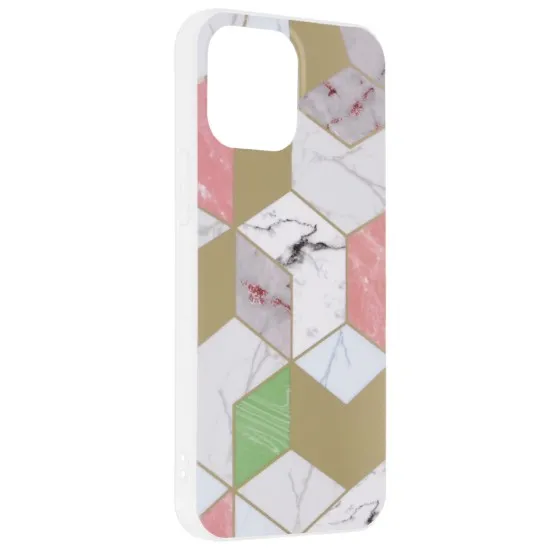 Husa pentru iPhone 13 Pro Max - Techsuit Marble Series - Purple Hex Husa pentru iPhone 13 Pro Max - Techsuit Marble Series - Purple Hex