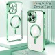 Husa pentru iPhone 13 Pro - Techsuit Luxury Crystal MagSafe - Light Green