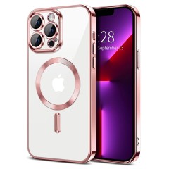 Husa pentru iPhone 13 Pro - Techsuit Luxury Crystal MagSafe - Pink Husa pentru iPhone 13 Pro - Techsuit Luxury Crystal MagSafe - Pink