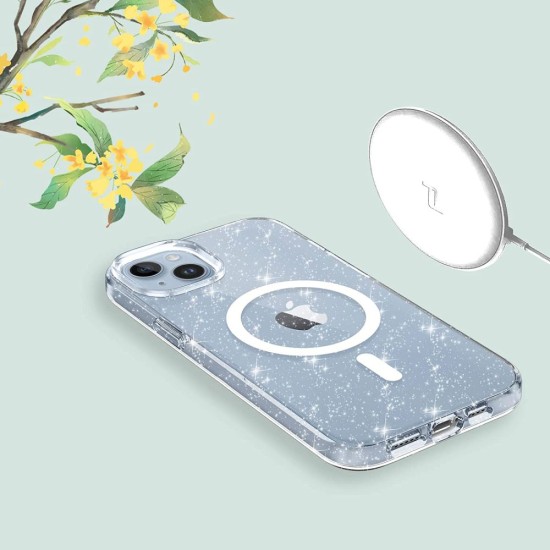 Husa pentru iPhone 13 Pro - Techsuit SparkleSkin MagSafe Series - Clear