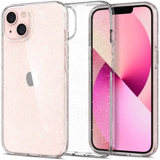 Husa pentru iPhone 13 - Spigen Liquid Crystal Glitter - Crystal Quartz