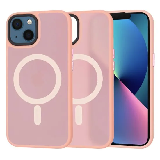 Husa pentru iPhone 13 - Techsuit HaloFrost MagSafe Series - Pink Husa pentru iPhone 13 - Techsuit HaloFrost MagSafe Series - Pink