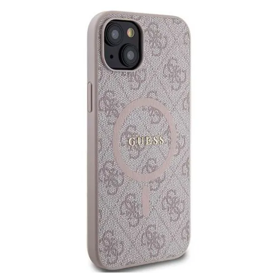 Husa pentru iPhone 14 - Guess 4G Ring Classic Logo MagSafe (GUHMP14SG4GFRP) - Pink Husa pentru iPhone 14 - Guess 4G Ring Classic Logo MagSafe (GUHMP14SG4GFRP) - Pink